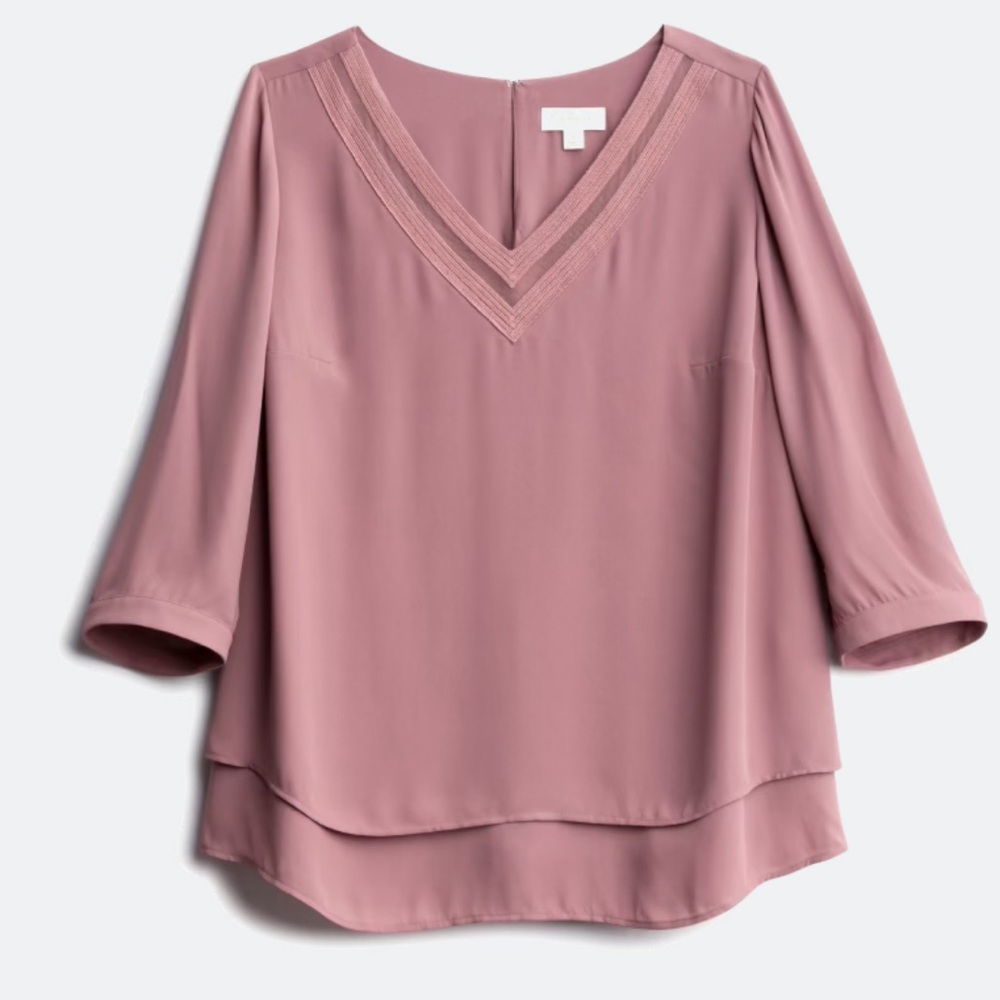 Magnolia Grace Rickey Sheer Detail Blouse